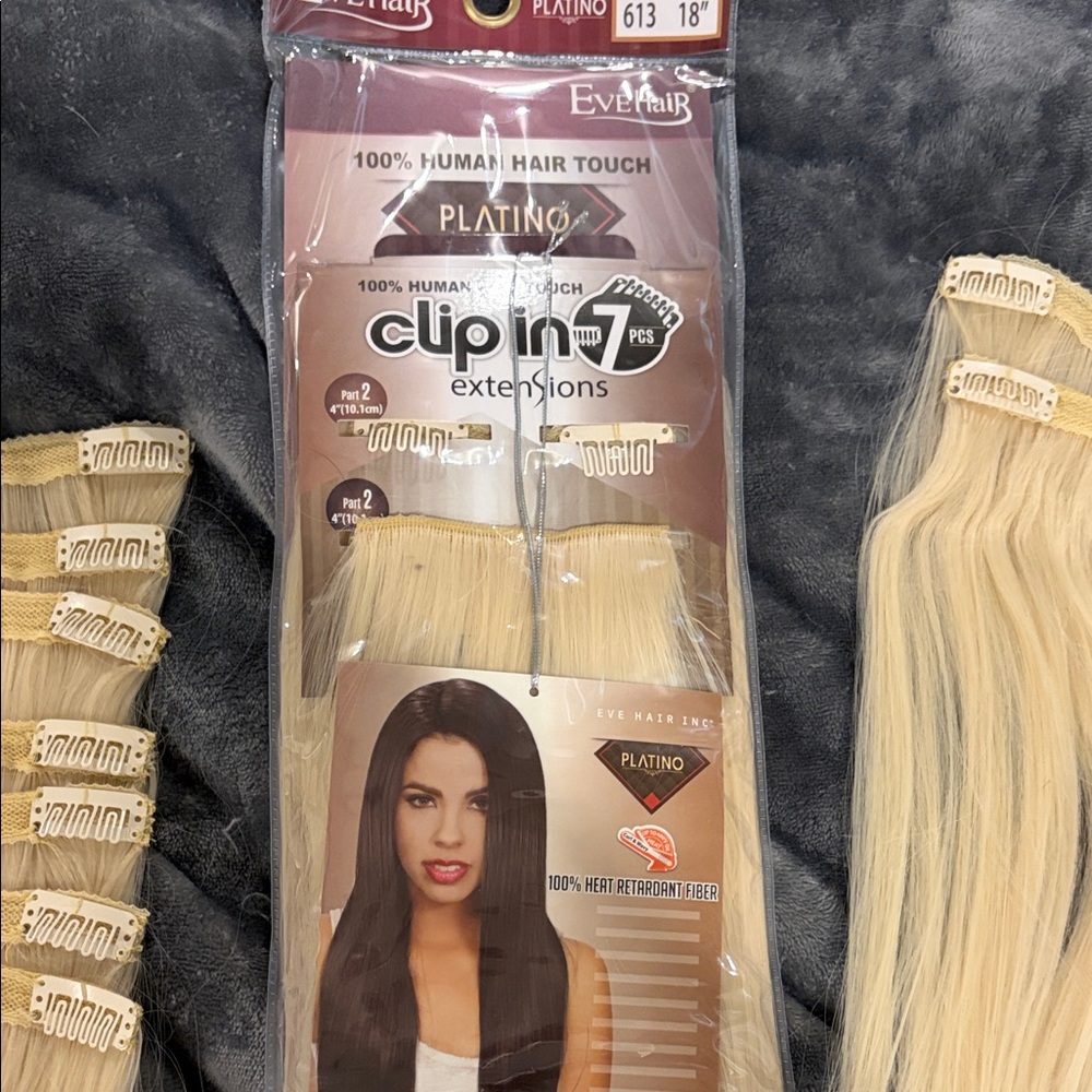 Platino Clip-In 7-Piece Hair Extensions - Blonde